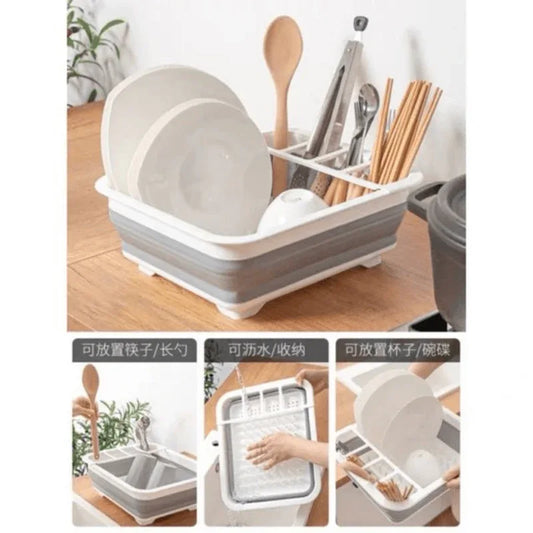 Km foldable dish rack plates drying rack - Prozone