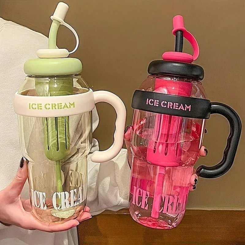 1200 ML Water Glass Bottle with Straw tea fuser - Prozone