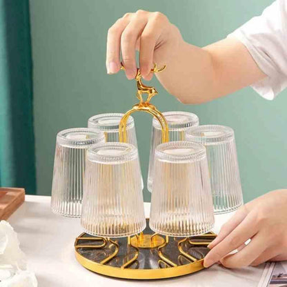 CUPS and MUG Stand Golden Metal Holders Rack - Prozone