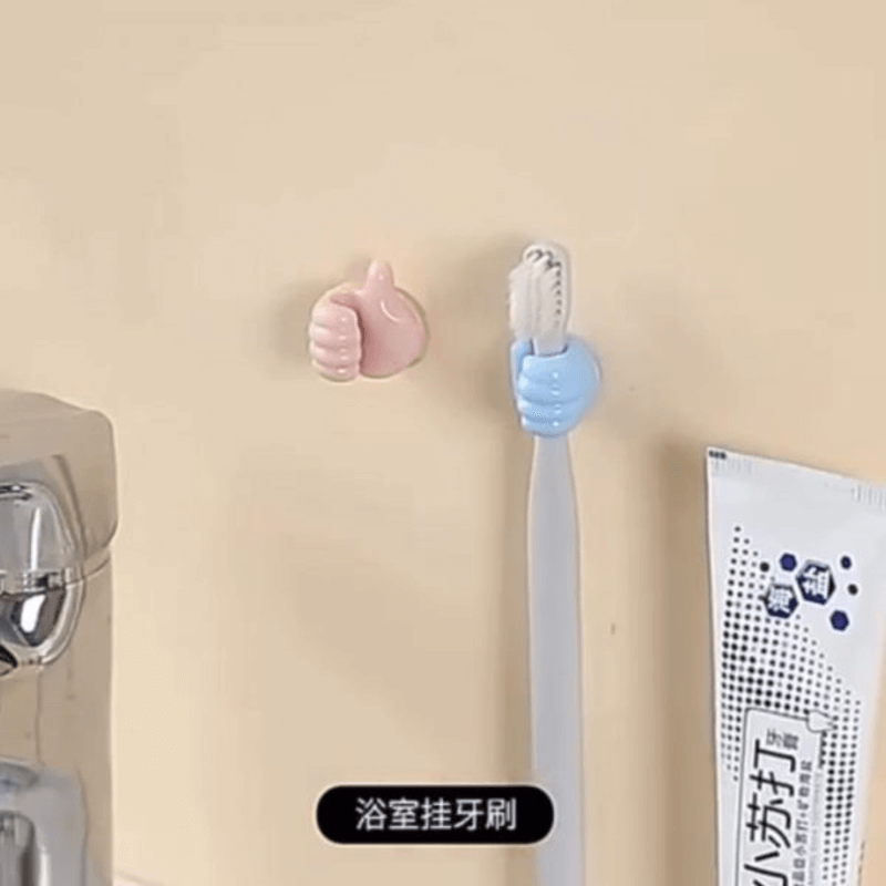 2pcs/set thumb style toothbrush holder