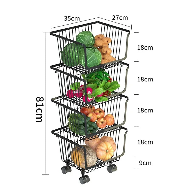 3 best quality basket vegetable and fruit rack - Prozone