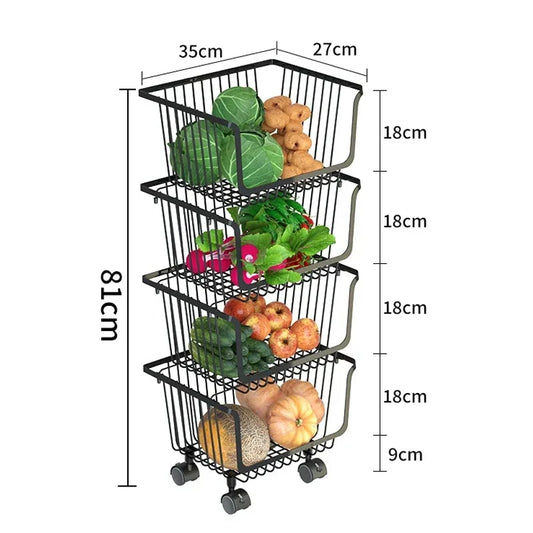3 best quality basket vegetable and fruit rack - Prozone