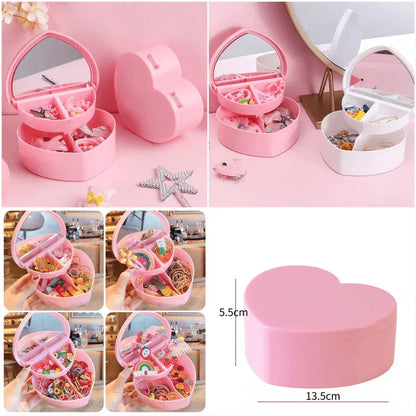 Heart shape jewelry organizer with mirror - Prozone