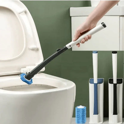 Toilet cleaning brush with 10 pcs replacement brush head - Prozone