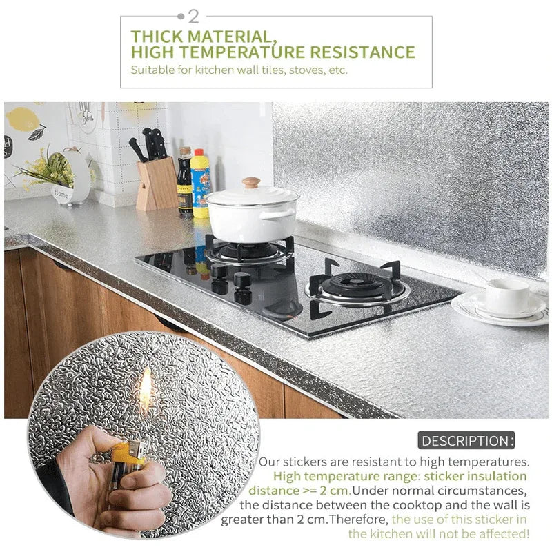 Kitchen oil-proof waterproof aluminum stickers - Prozone