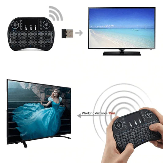 3 colors backlit mini wireless keyboard with touchpad - Prozone