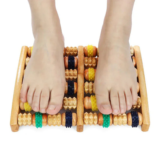 Traditional Wooden Roller Foot Massager - Prozone