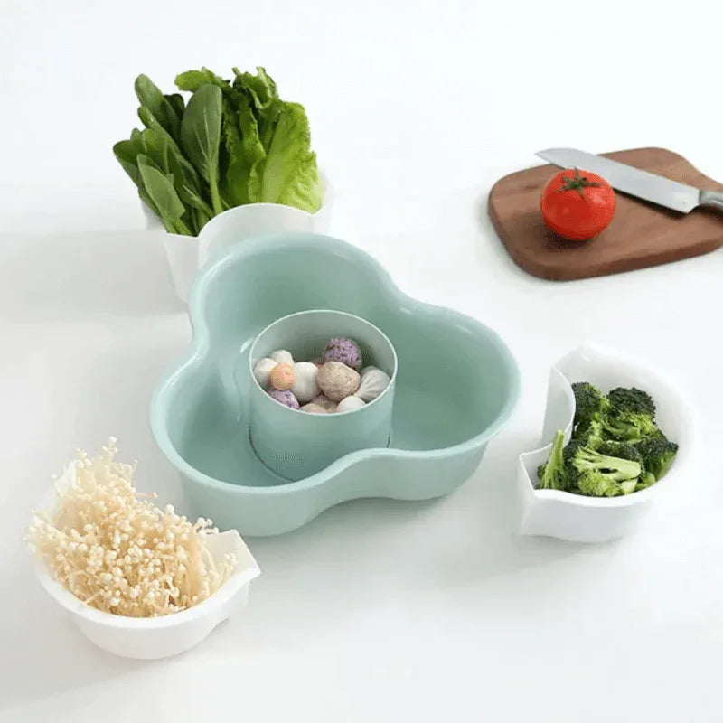 4 compartments wash basin vegetable basket - Prozone