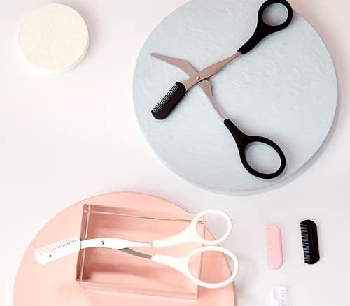 1pc Eyebrow Trimming Comb Scissor - Prozone