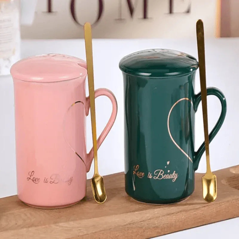 Love sign ceramic couple mug set - Prozone