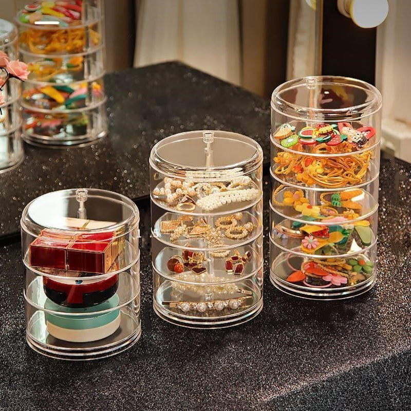 360 degree rotating jewellery organizer with lid - Prozone