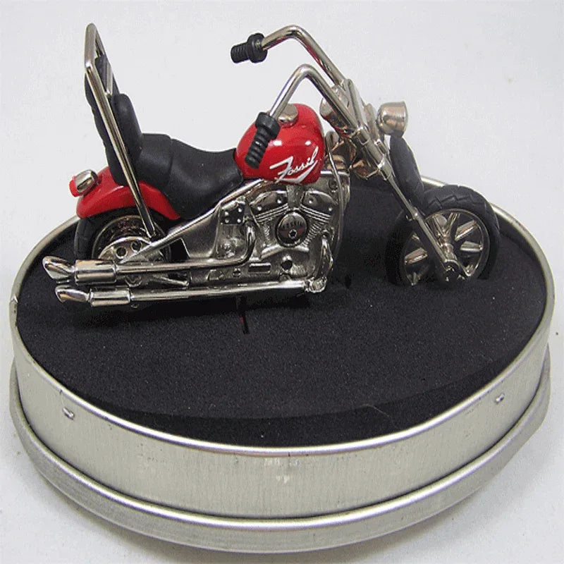 Fossil brand antique harley bike clock- metal red - Prozone