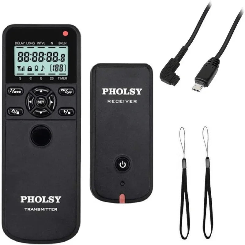 Pholsy wireless shutter remote control with digital timer - Prozone