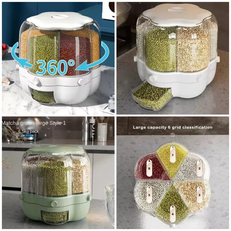 10Kg Rotating Flower Shape cereal dispenser - Prozone