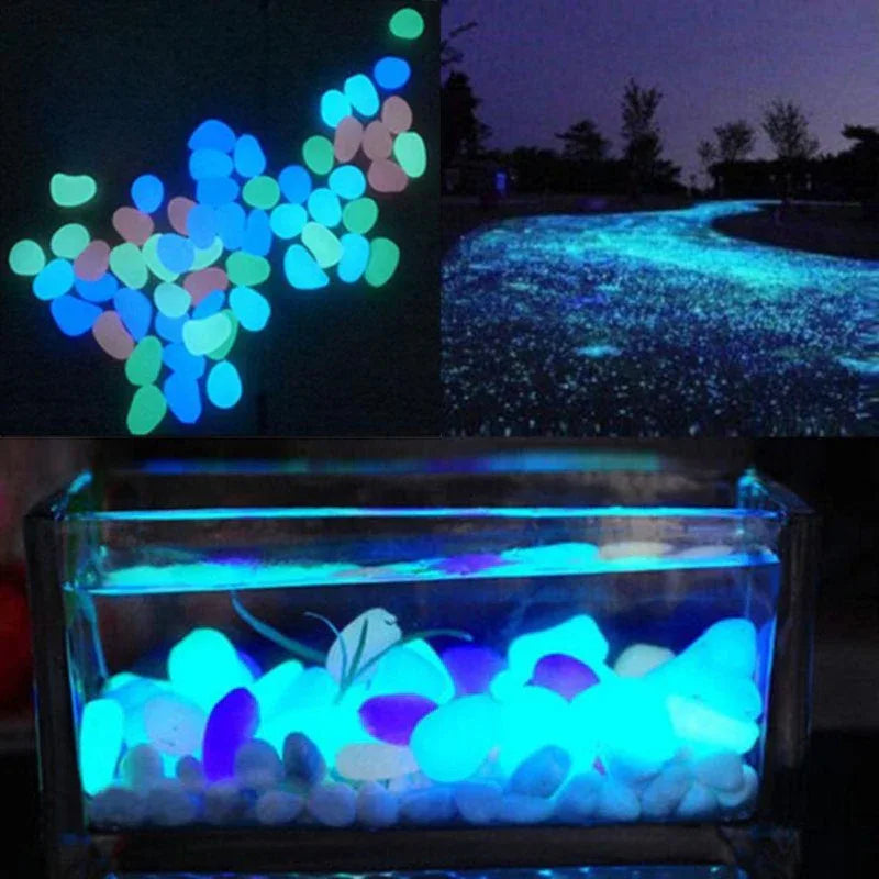 Glow in the dark stones pebbles aquarium - Prozone