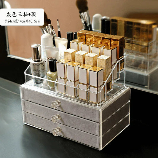 Acrylic jewelry box with 3 velvet drawers - Prozone
