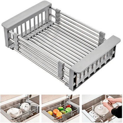 Expandable dish drying rack over sink - Prozone