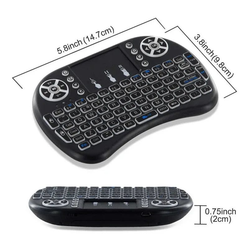 3 colors backlit mini wireless keyboard with touchpad - Prozone