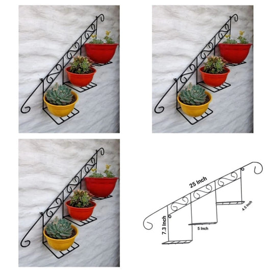 Wall mounted staircase floral display flower storage rack - Prozone