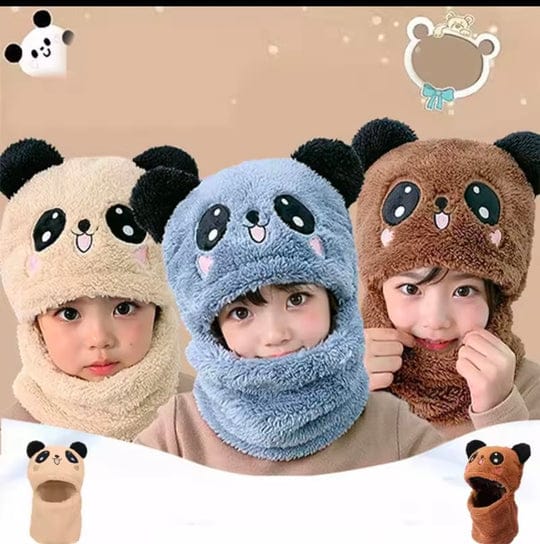 Winter Kids Hat Scarf All in one Cute Cartoon - Prozone