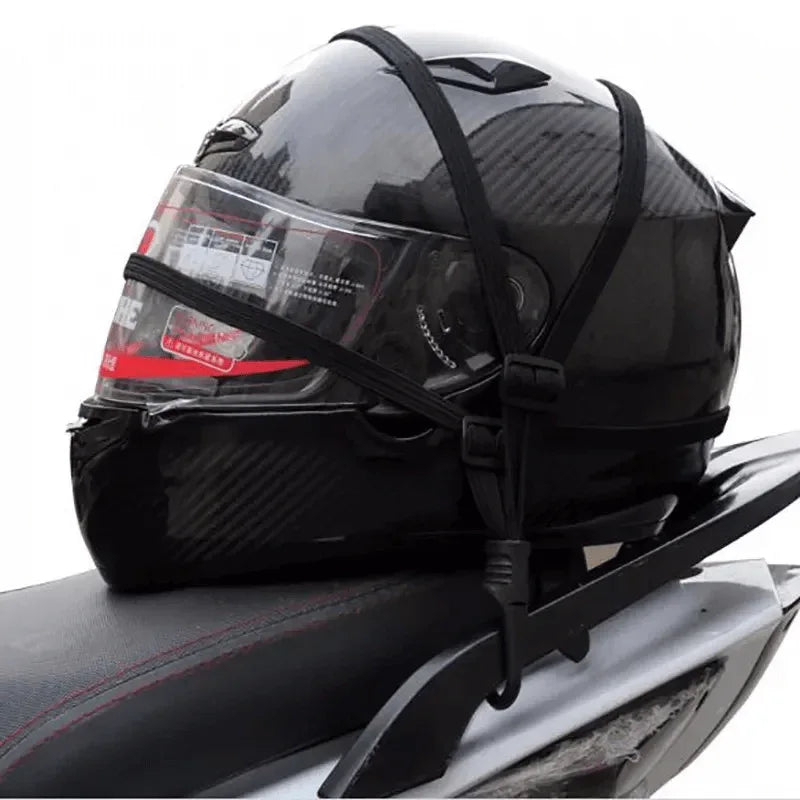 Pair of retractable elastic straps with hooks for luggage helmet - Prozone
