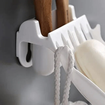 2 pcs set wall mounted soap dish holder with towel hooks - Prozone