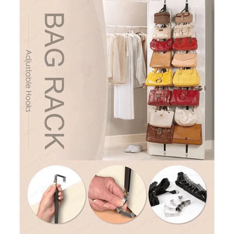 Bag rack door straps hanging rack holder - Prozone