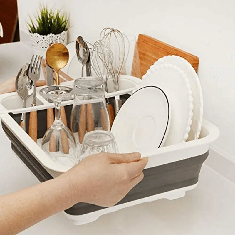 Km foldable dish rack plates drying rack - Prozone