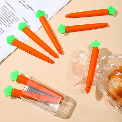 Cute carrot shape food bag sealing clips pack of 15 - Prozone