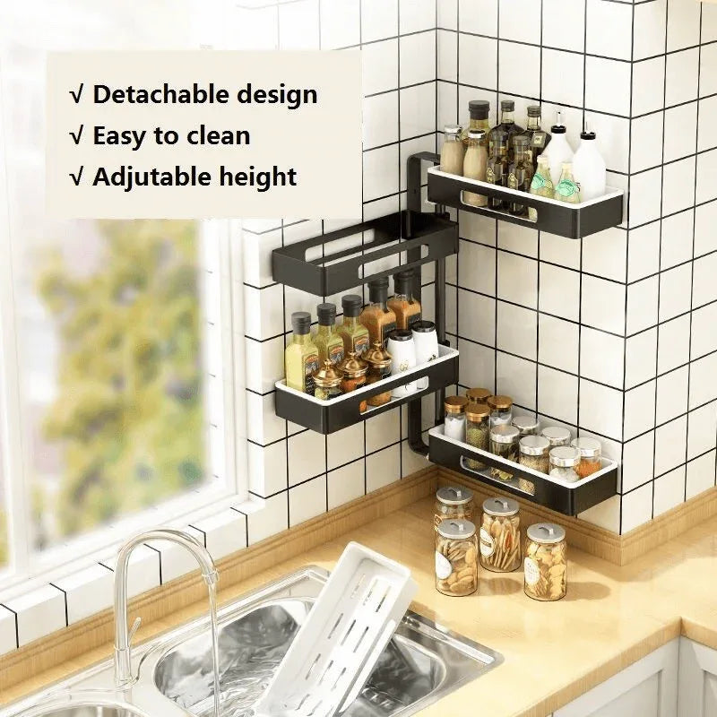 3 tier wall mounted rotating spice rack - Prozone