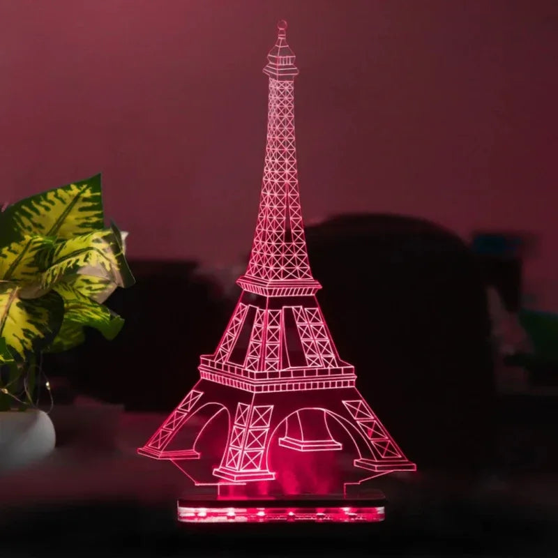 Burjkhalifa shape 3d acrylic lamp with wooden base - Prozone