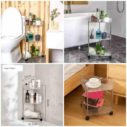 3 Tier Clear Acrylic Corner Bathroom Organizer - Prozone