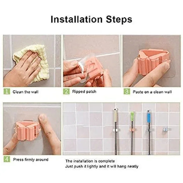 wall mounted mop holder self-adhesive broom holder - Prozone