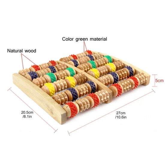 Traditional Wooden Roller Foot Massager - Prozone