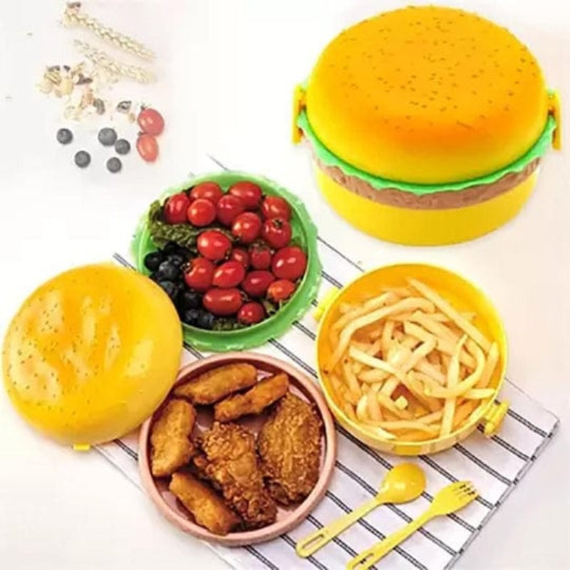 3 Layer Burger Shape Lunch Box - Prozone