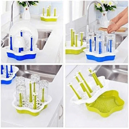 Glass cup holder drying rack stand for kitchen storage - Prozone
