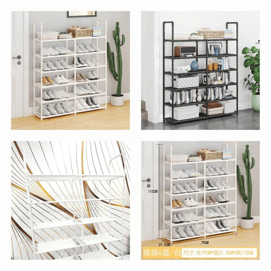Metal double row shoe rack - 5 layer - Prozone