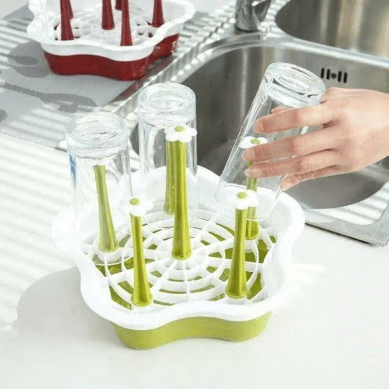 Glass cup holder drying rack stand for kitchen storage - Prozone