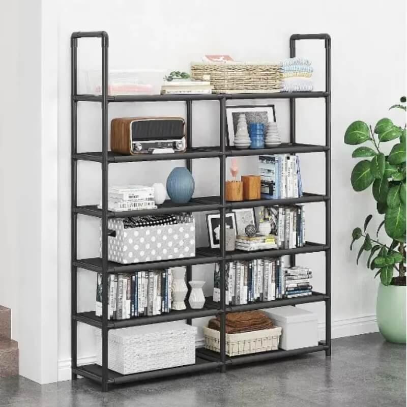 Metal double row shoe rack - 5 layer - Prozone