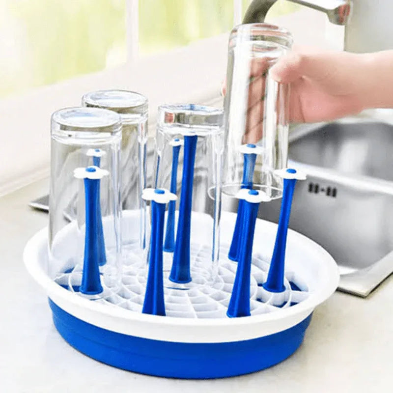 Glass cup holder drying rack stand for kitchen storage - Prozone