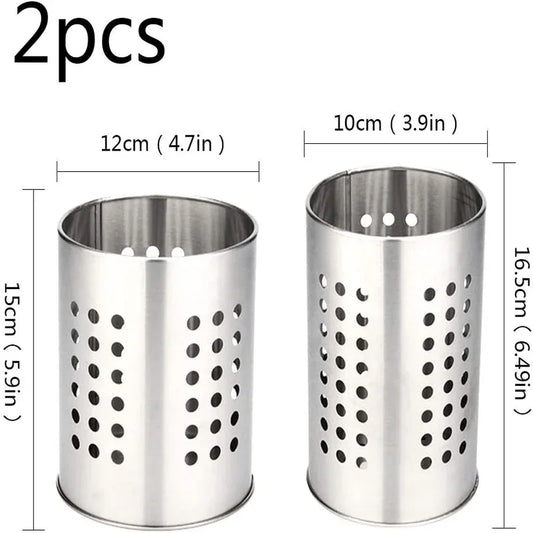 2 pcs kitchen stainless steel cooking utensil holder - Prozone