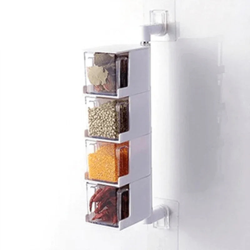 Punch-free wall-mounted spice rack 4 layer - Prozone