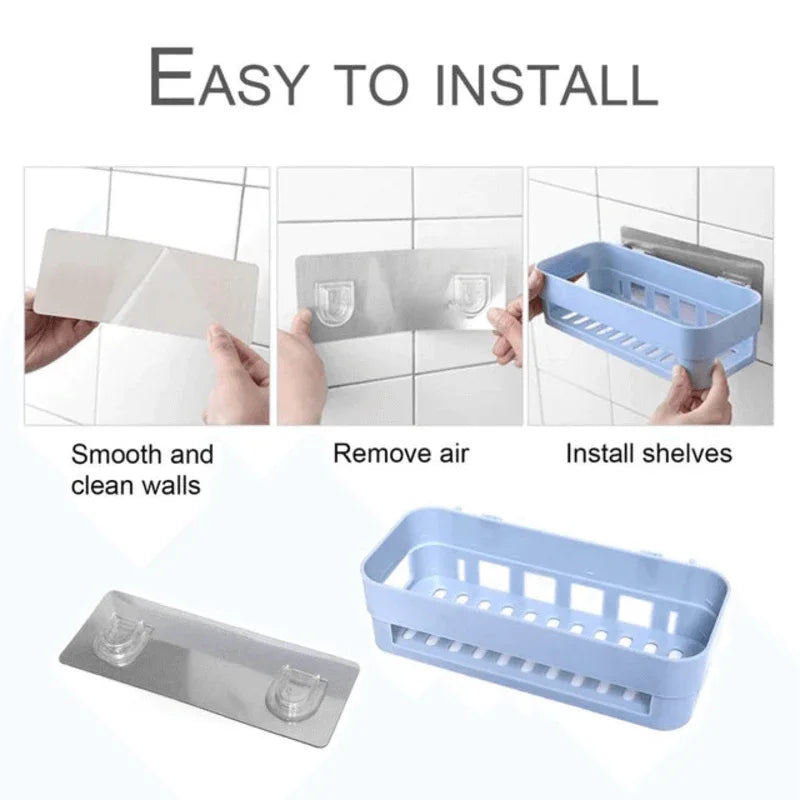 Multipurpose bathroom shelf wall holder storage rack - Prozone