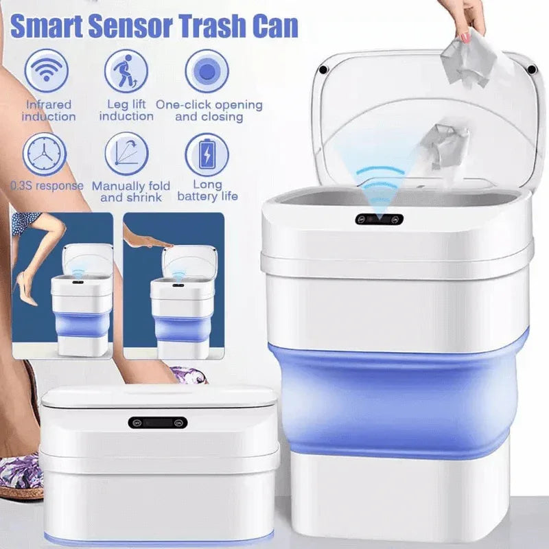 Smart sensor folding trash can dustbin - Prozone