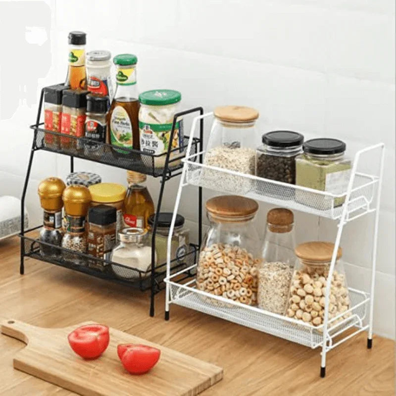 Kitchen portable modern storage 2 layer spice rack - Prozone