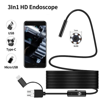 3 in 1 type-c android 6 leds usb endoscope mini camera - Prozone