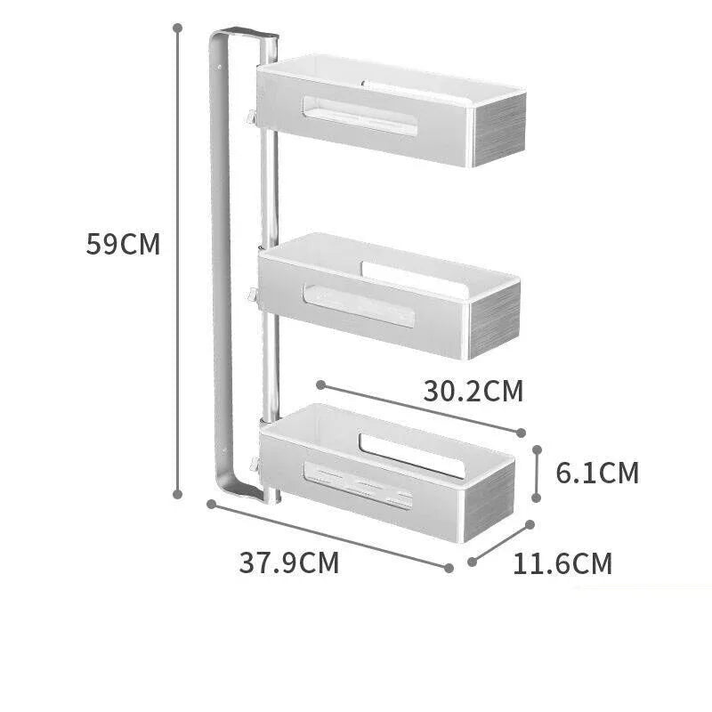 3 tier wall mounted rotating spice rack - Prozone