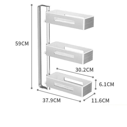 3 tier wall mounted rotating spice rack - Prozone