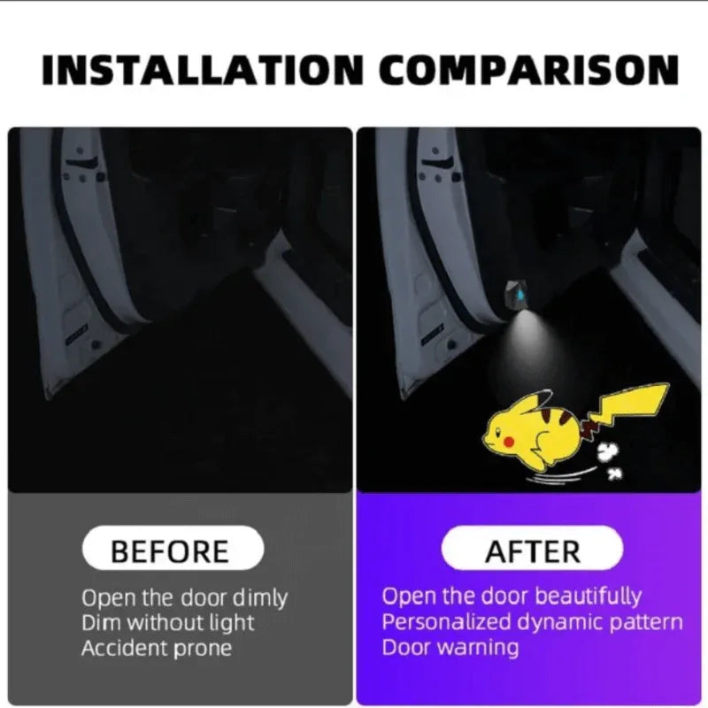 Wireless dynamic 3d animated door hd lights pack of two - Prozone