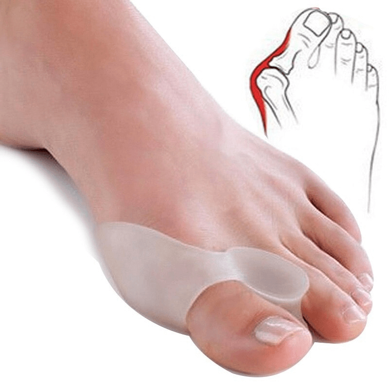 1 pair silicone foot fingers toe separator thumb valgus protector